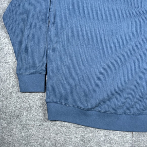 Aerie pullover Hoodie Womens Medium Blue Waffle Knit Oversized Casual Loungewear - Picture 12 of 14